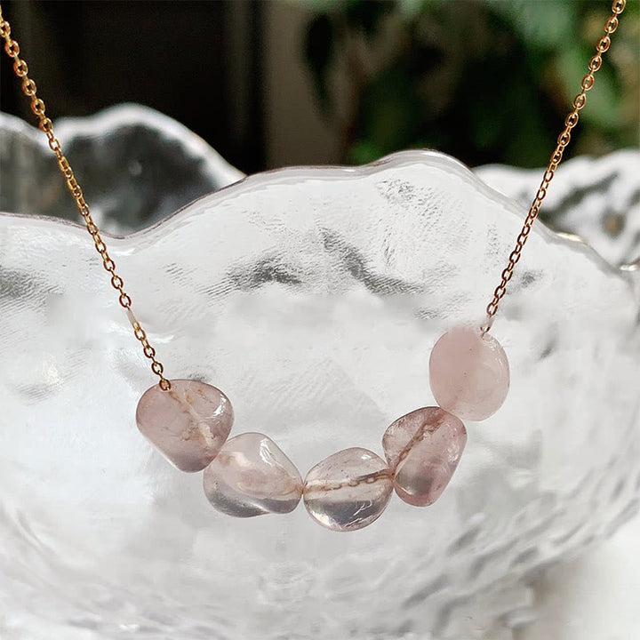Collier pendentif en perles de pierre naturelle irrégulière Olivenorma