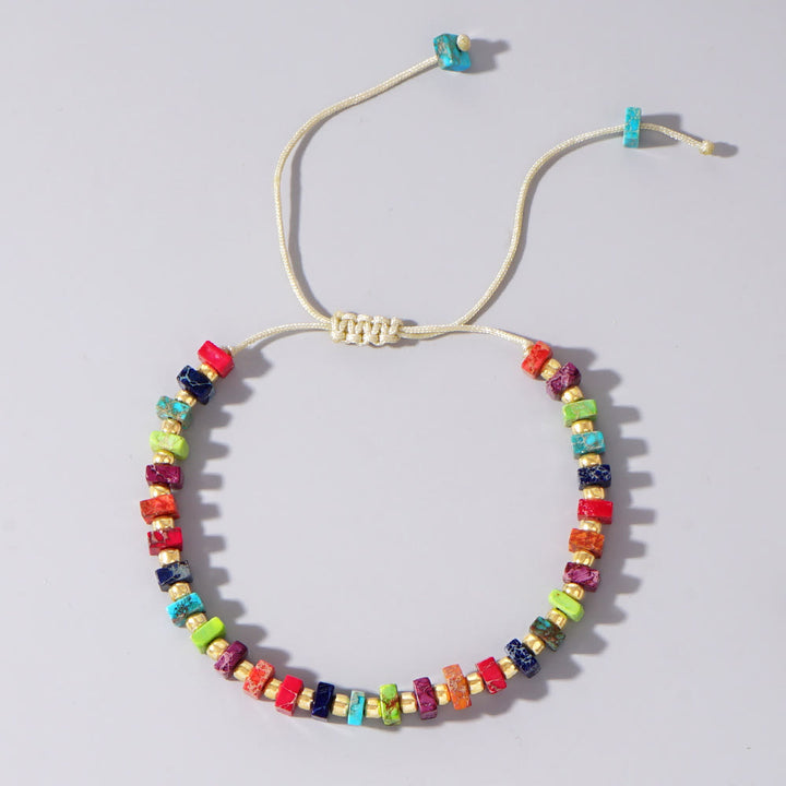 Collier Olivenorma en pierre empereur de couleur naturelle à taille carrée