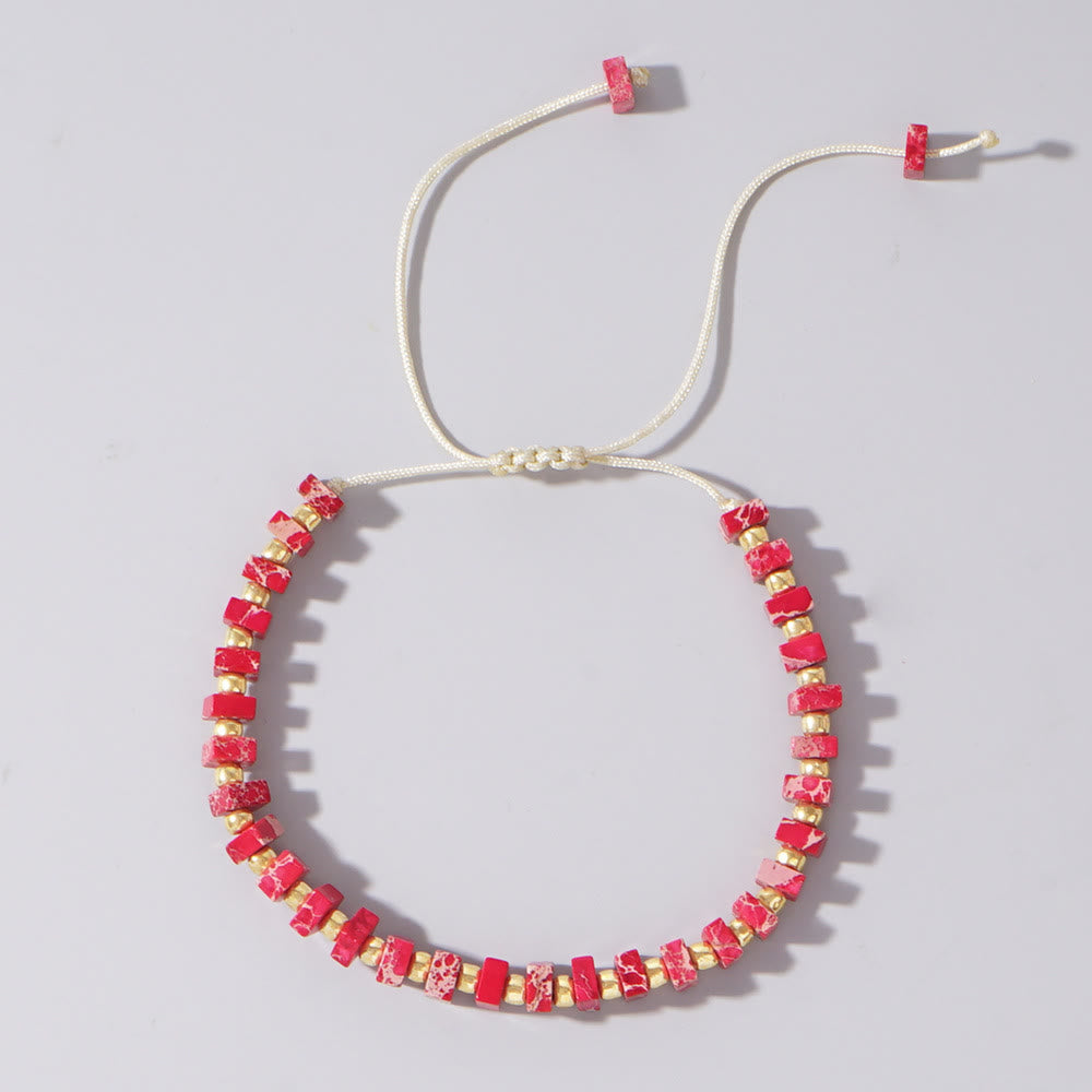Collier Olivenorma en pierre empereur de couleur naturelle à taille carrée
