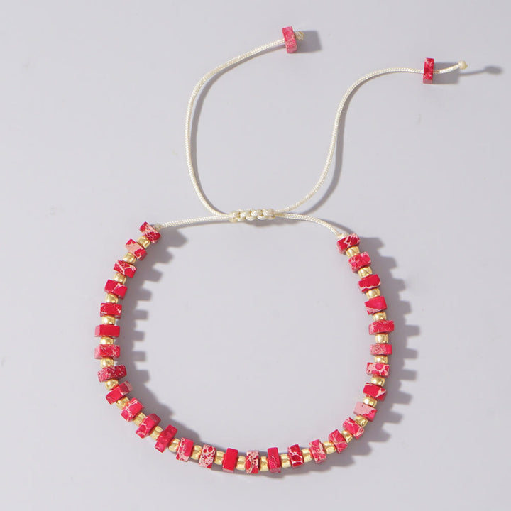 Collier Olivenorma en pierre empereur de couleur naturelle à taille carrée