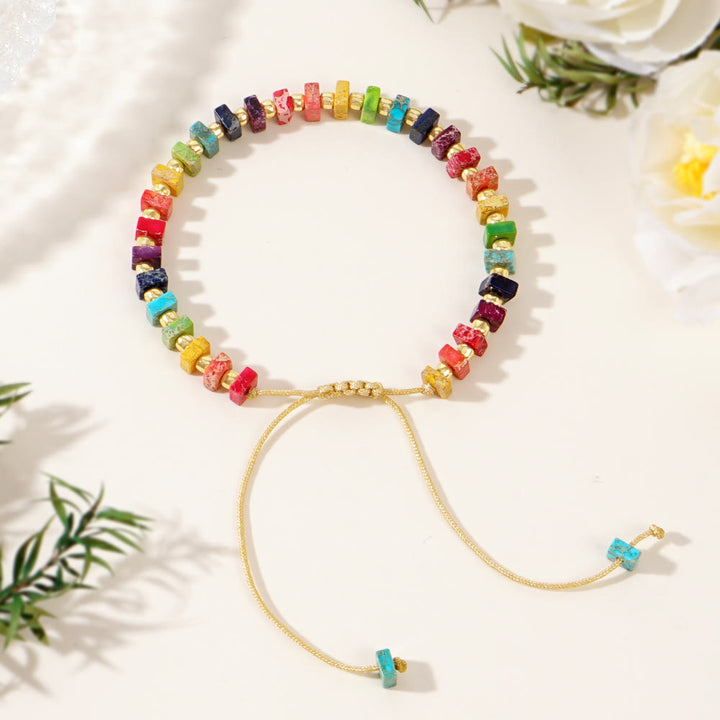 Collier Olivenorma en pierre empereur de couleur naturelle à taille carrée