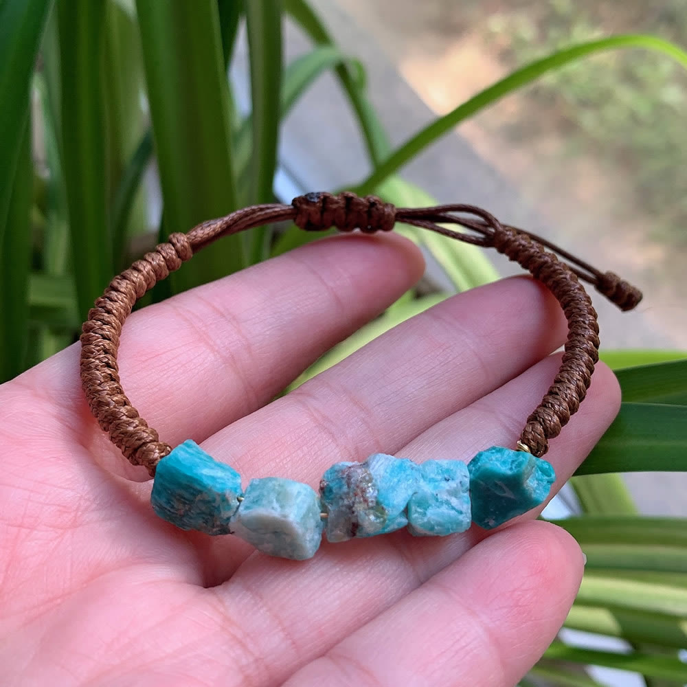 Bracelet tressé à cordon Olivenorma , éléments naturels irréguliers