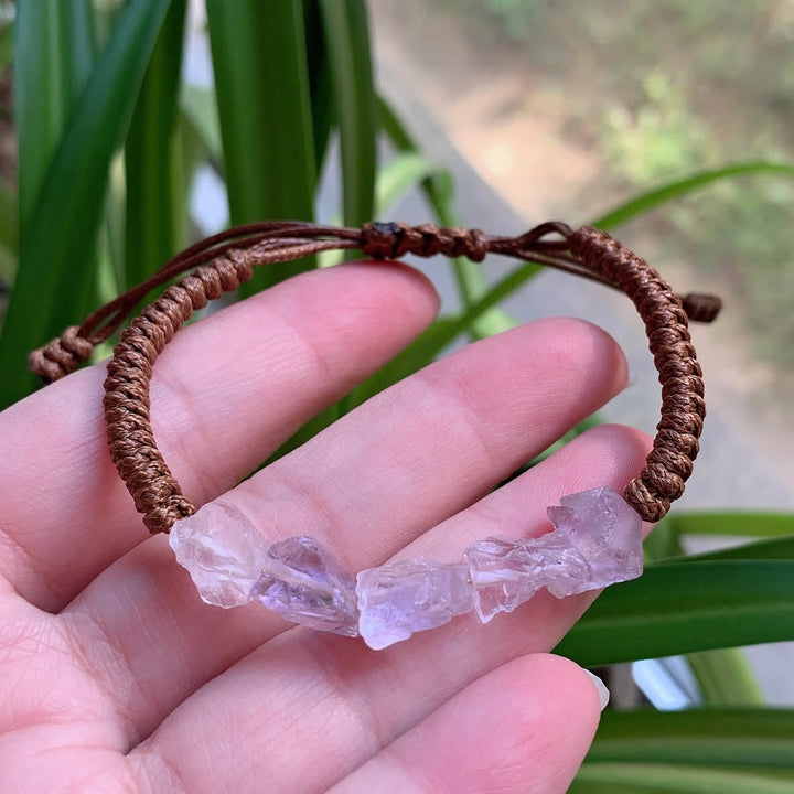 Bracelet tressé à cordon Olivenorma , éléments naturels irréguliers