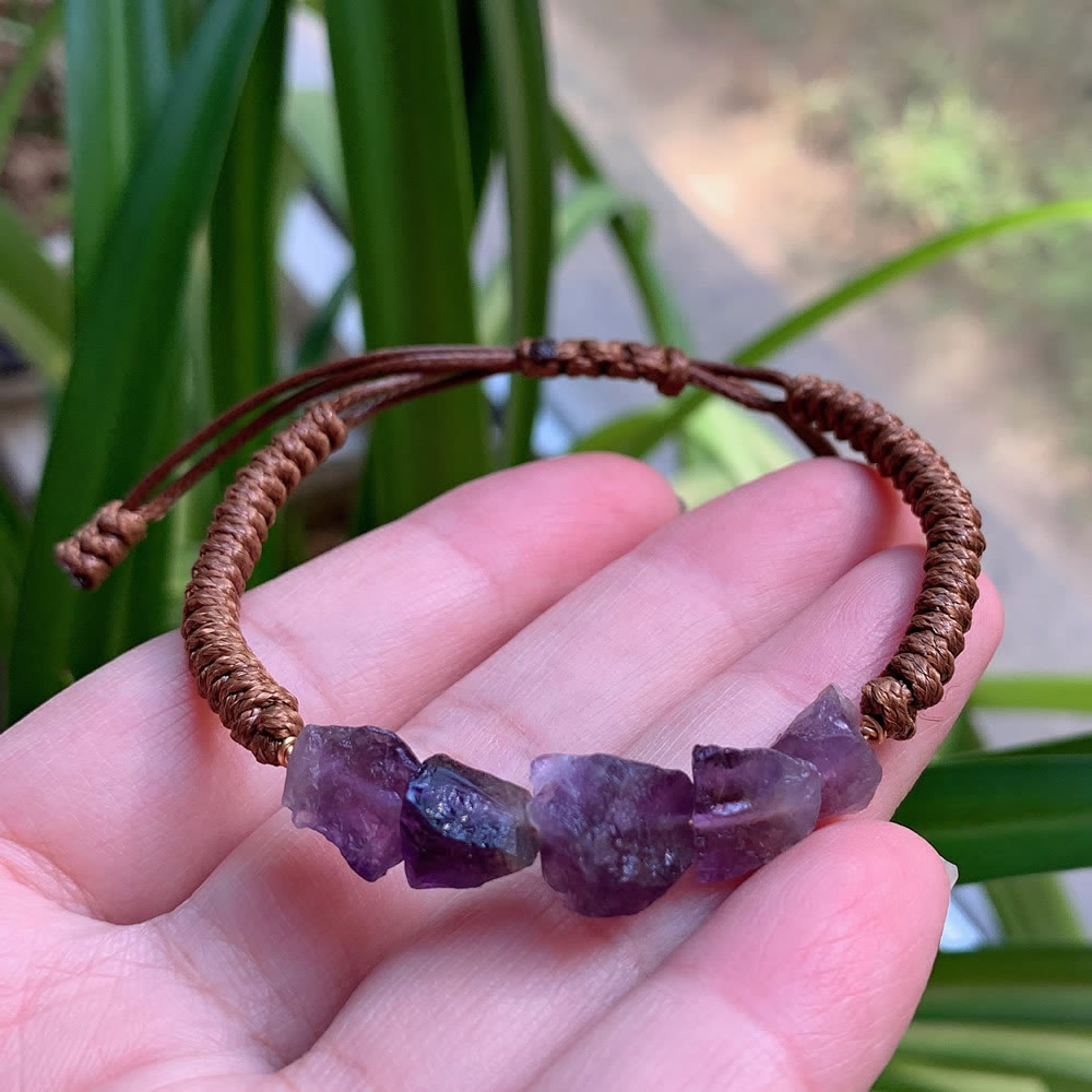 Bracelet tressé à cordon Olivenorma , éléments naturels irréguliers