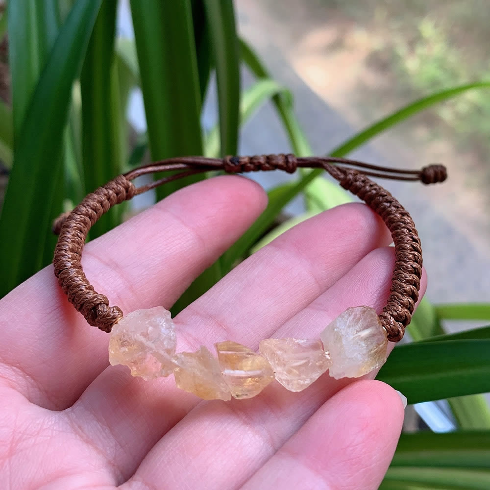 Bracelet tressé à cordon Olivenorma , éléments naturels irréguliers