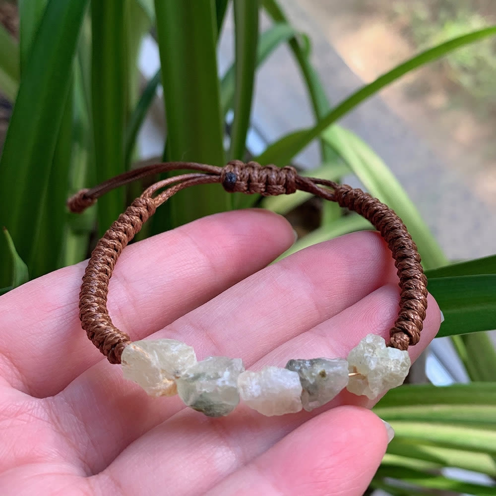 Bracelet tressé à cordon Olivenorma , éléments naturels irréguliers