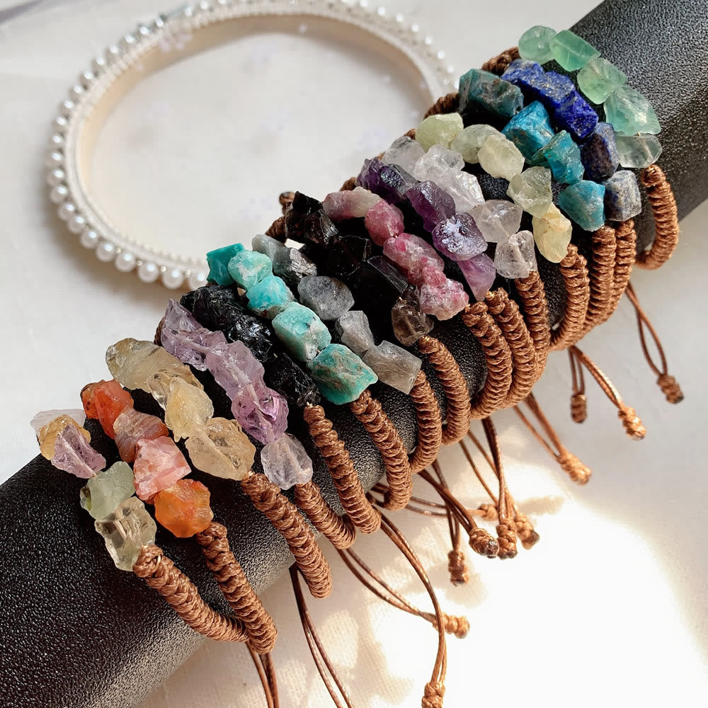 Bracelet tressé à cordon Olivenorma , éléments naturels irréguliers