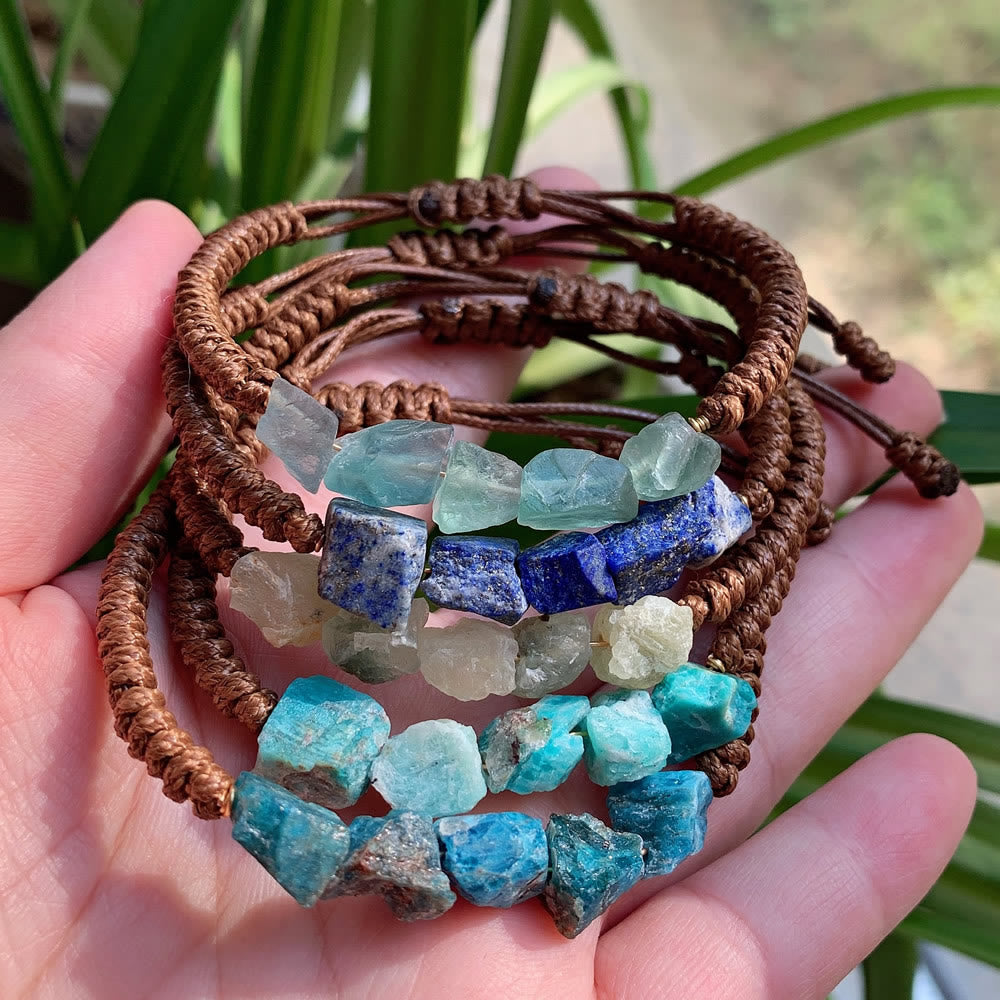 Bracelet tressé à cordon Olivenorma , éléments naturels irréguliers