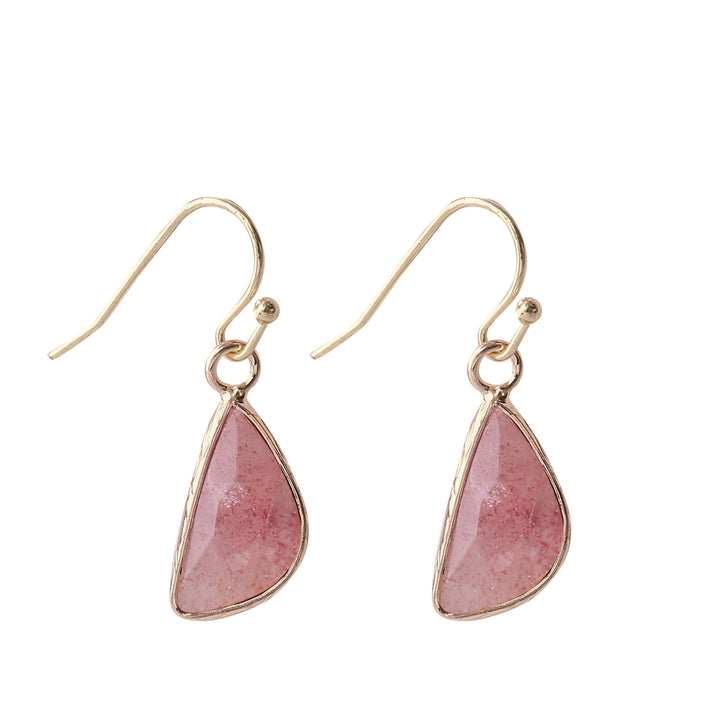 Boucles d'oreilles demi-rondes à angle émoussé en cristal taillé Olivenorma