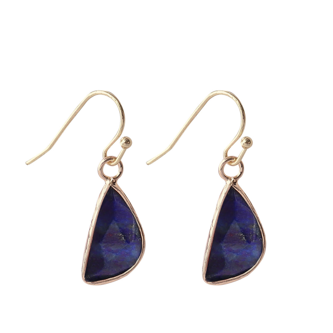 Boucles d'oreilles demi-rondes à angle émoussé en cristal taillé Olivenorma