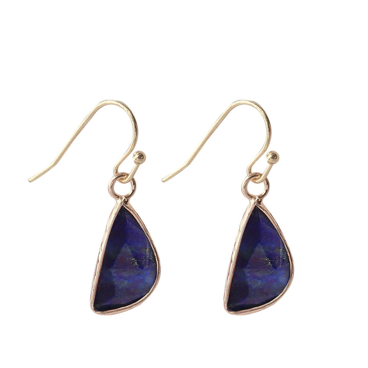 Boucles d'oreilles demi-rondes à angle émoussé en cristal taillé Olivenorma