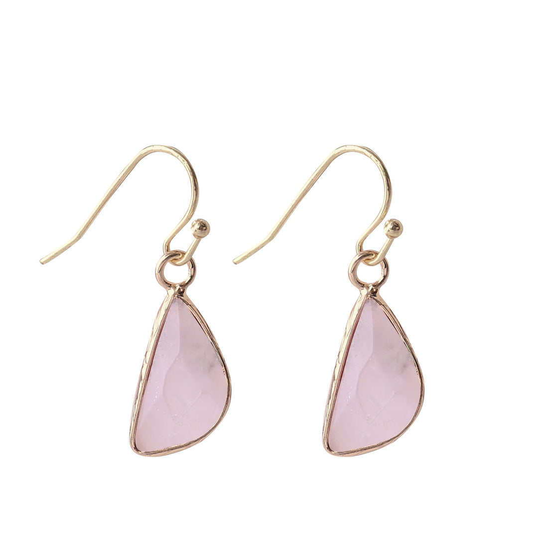 Boucles d'oreilles demi-rondes à angle émoussé en cristal taillé Olivenorma