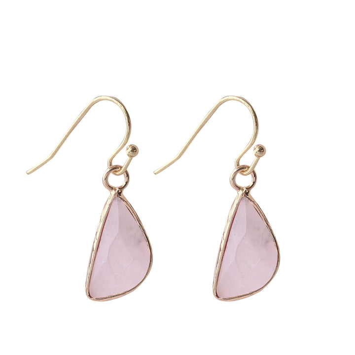 Boucles d'oreilles demi-rondes à angle émoussé en cristal taillé Olivenorma