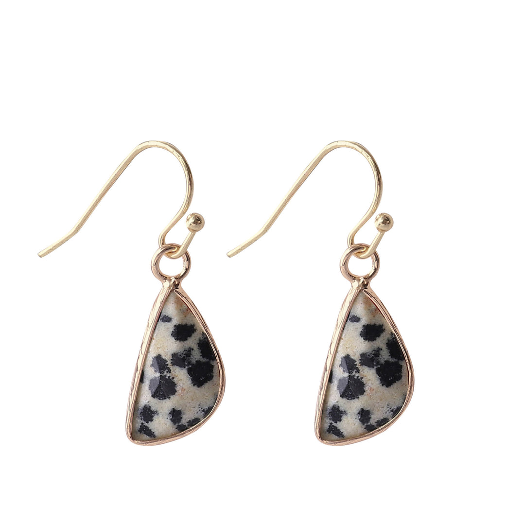 Boucles d'oreilles demi-rondes à angle émoussé en cristal taillé Olivenorma