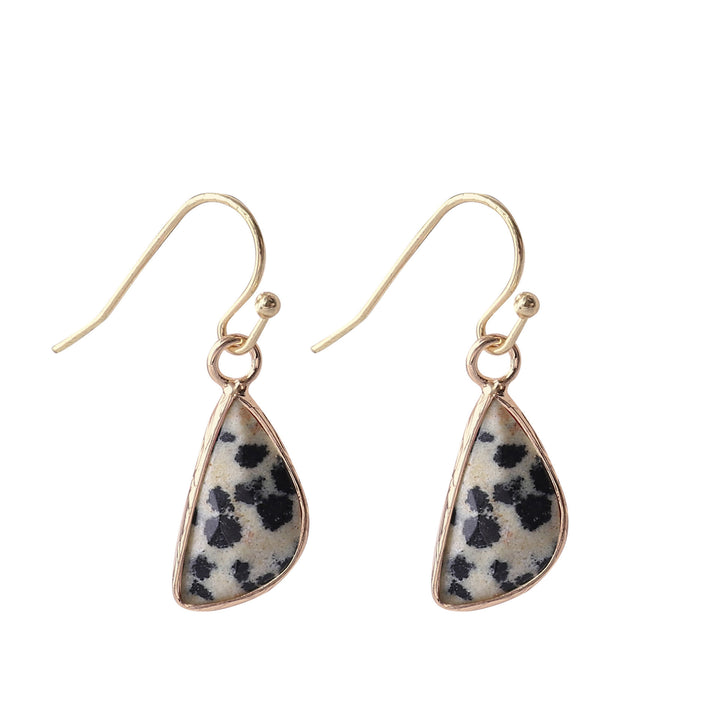 Boucles d'oreilles demi-rondes à angle émoussé en cristal taillé Olivenorma