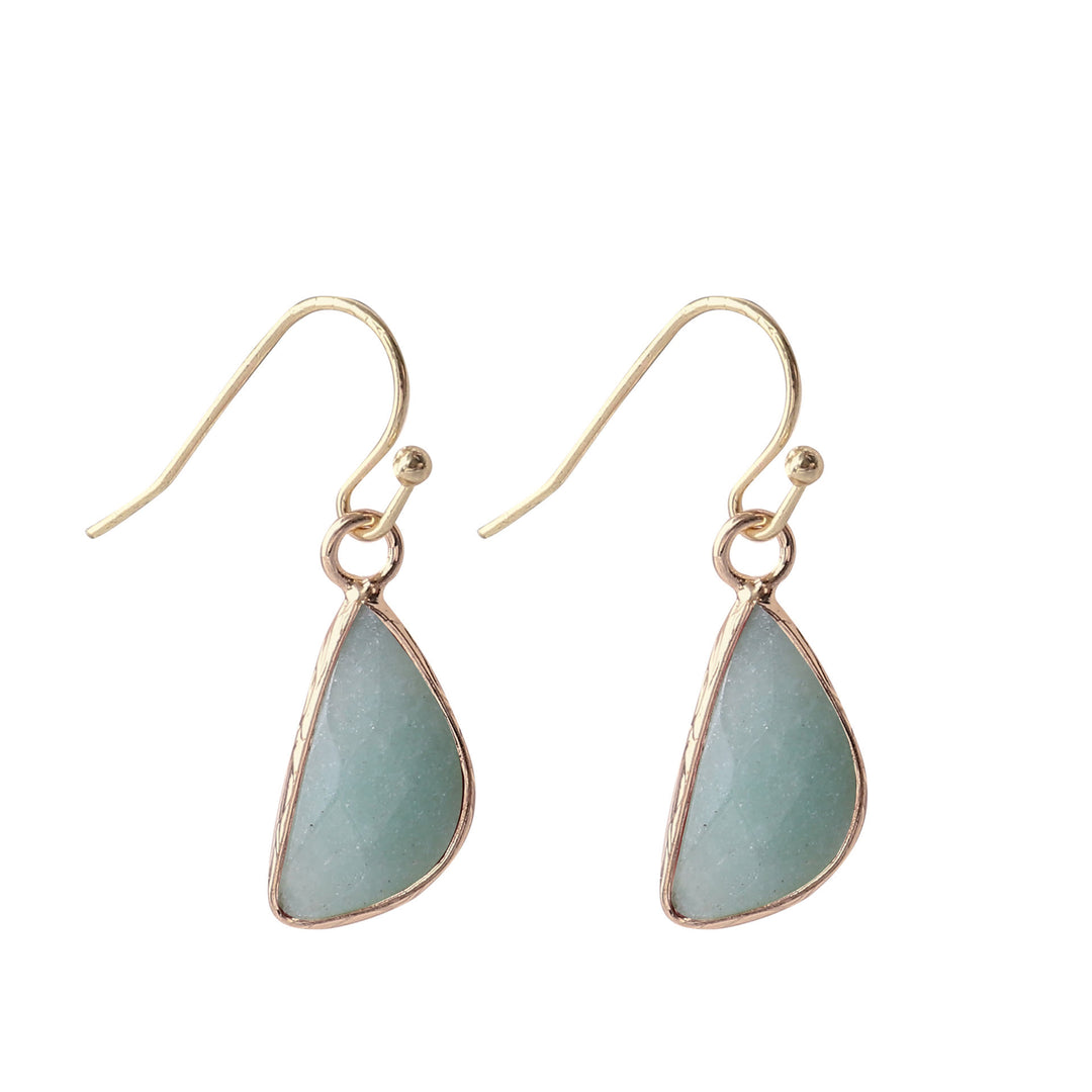 Boucles d'oreilles demi-rondes à angle émoussé en cristal taillé Olivenorma