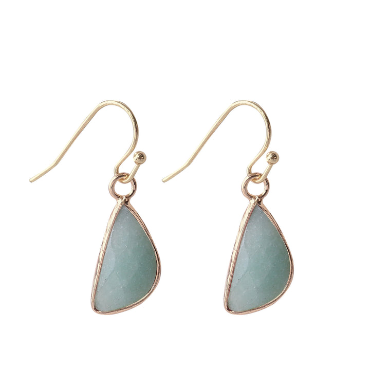 Boucles d'oreilles demi-rondes à angle émoussé en cristal taillé Olivenorma