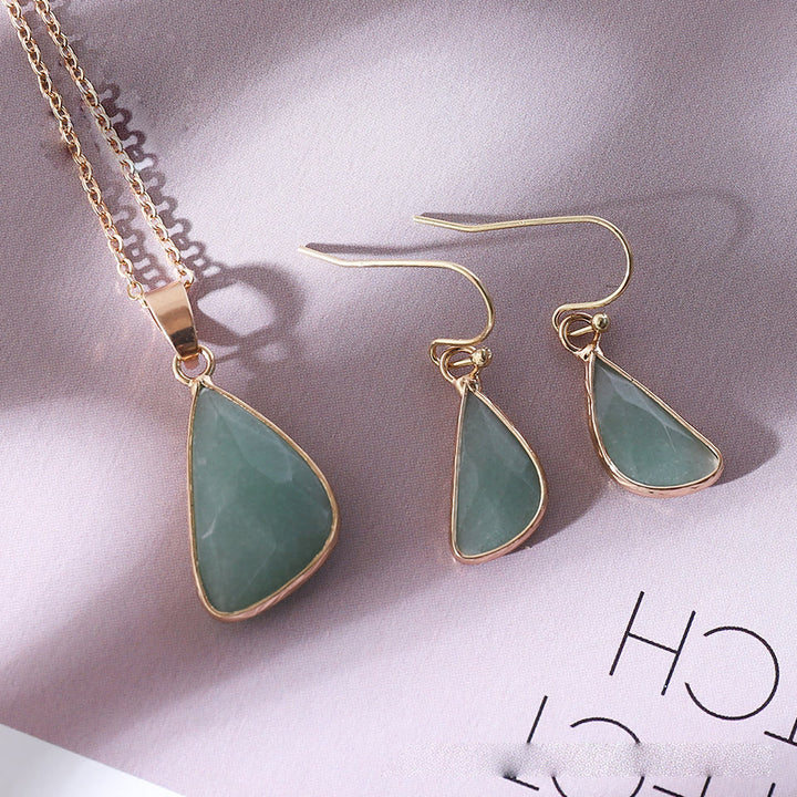 Boucles d'oreilles demi-rondes à angle émoussé en cristal taillé Olivenorma