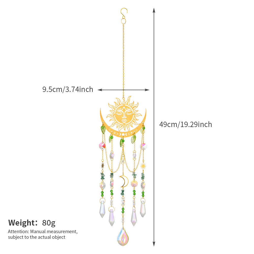 Carillon éolien attrape-soleil en cristal naturel Olivenorma