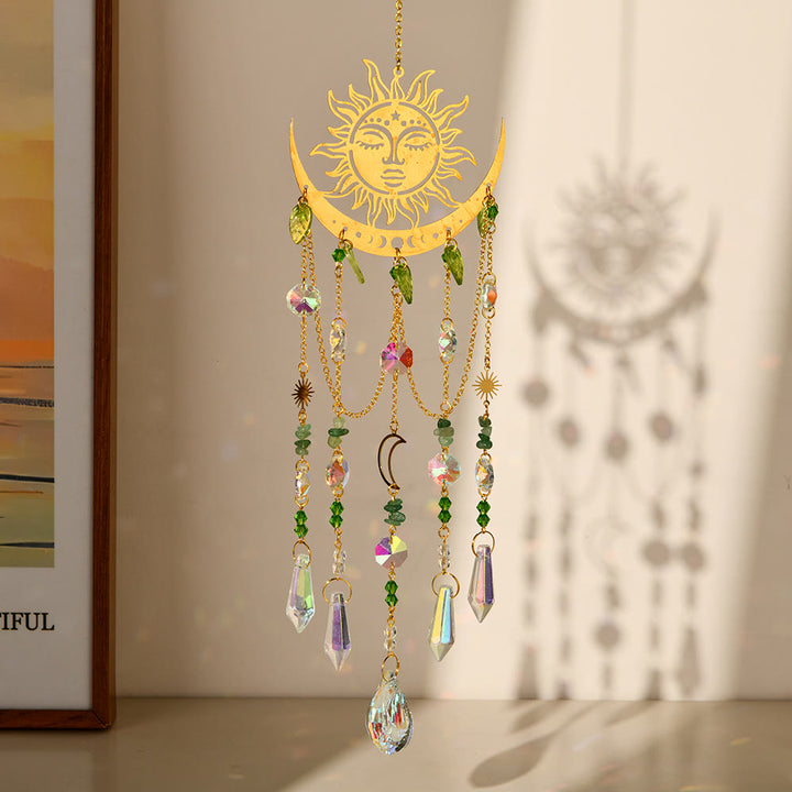 Carillon éolien attrape-soleil en cristal naturel Olivenorma