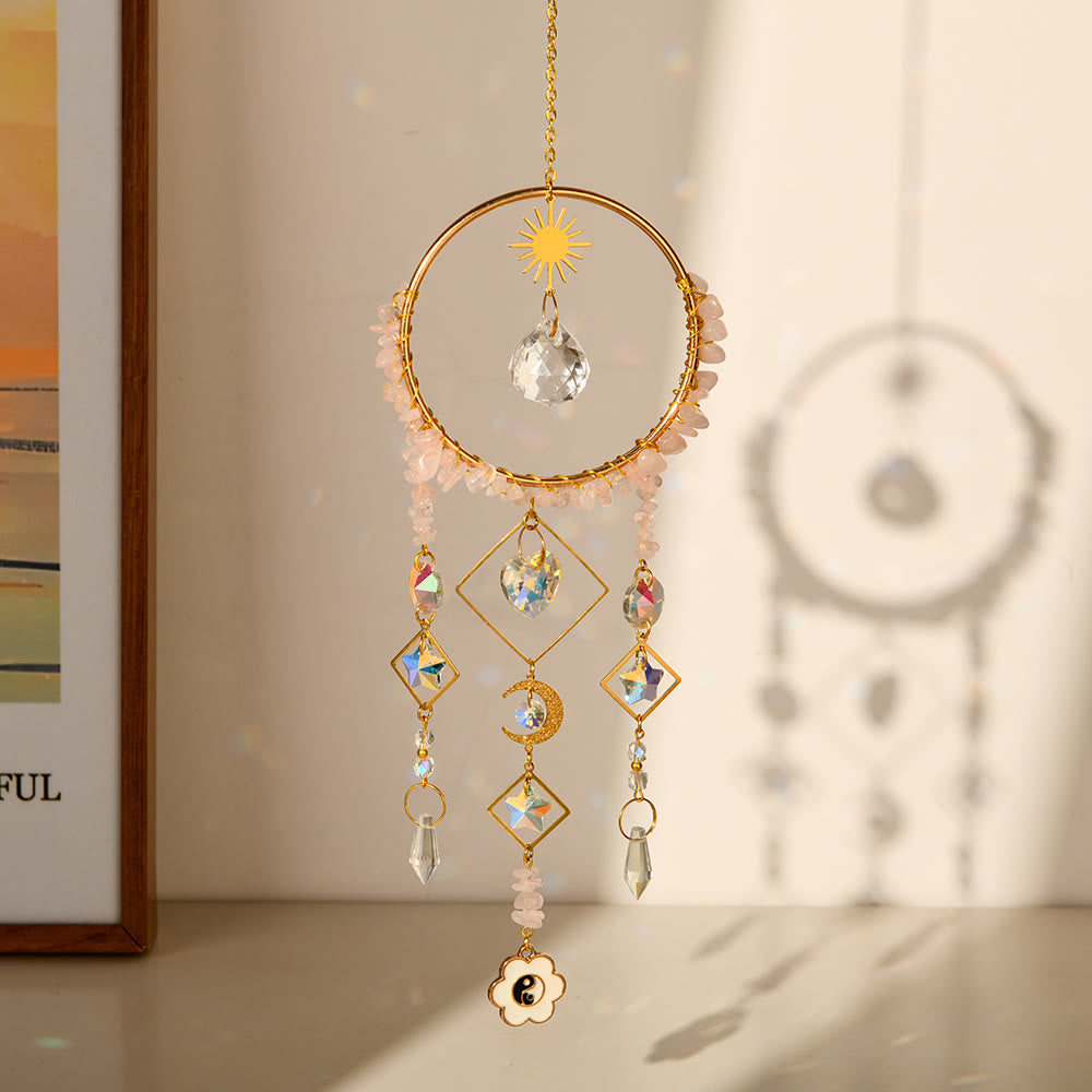 Pendentif attrape-soleil en cristal géométrique Olivenorma , carillon éolien