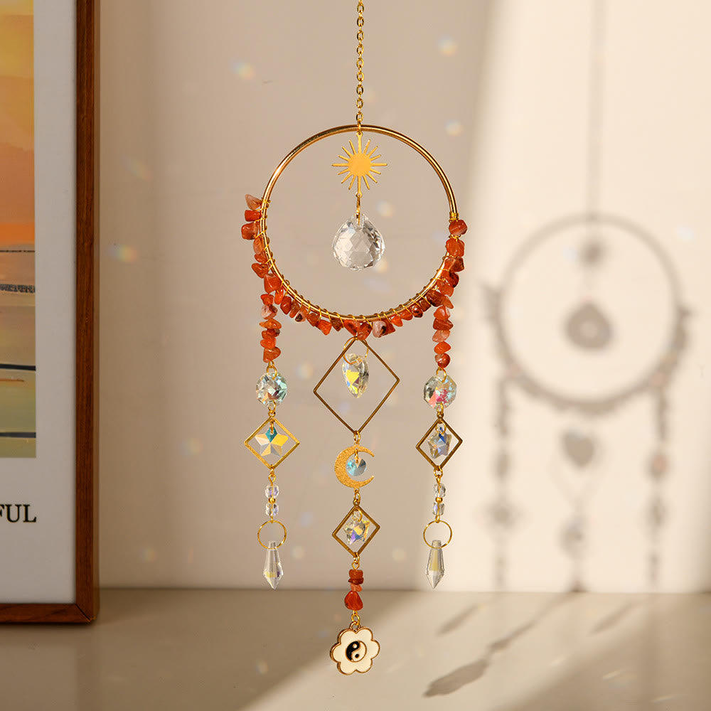 Pendentif attrape-soleil en cristal géométrique Olivenorma , carillon éolien