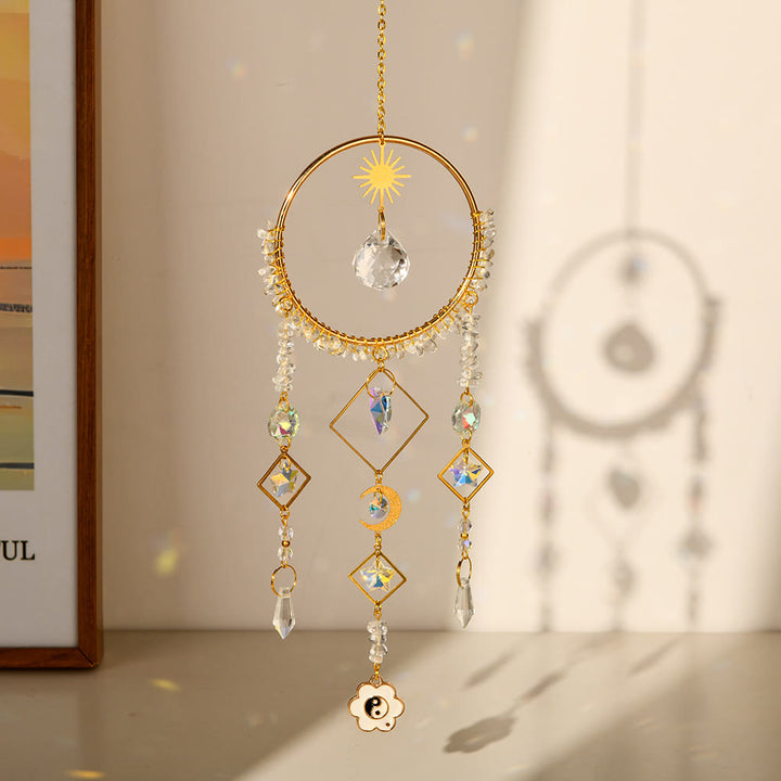 Pendentif attrape-soleil en cristal géométrique Olivenorma , carillon éolien
