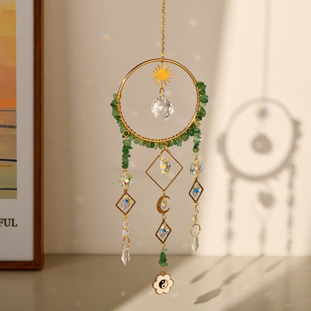 Pendentif attrape-soleil en cristal géométrique Olivenorma , carillon éolien
