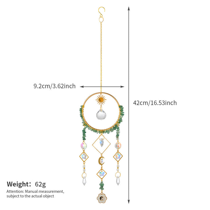 Pendentif attrape-soleil en cristal géométrique Olivenorma , carillon éolien