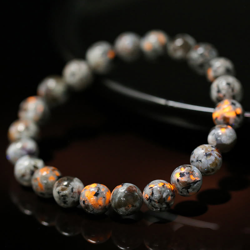 Bracelet Olivenorma en perles de yooperlite naturelle de 6 à 12 mm