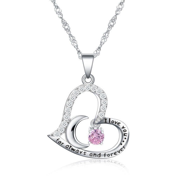 Collier Olivenorma « Je t'aime pour toujours et à jamais » en argent S925 avec pierre de naissance - Juin-Alexandrite - image 6