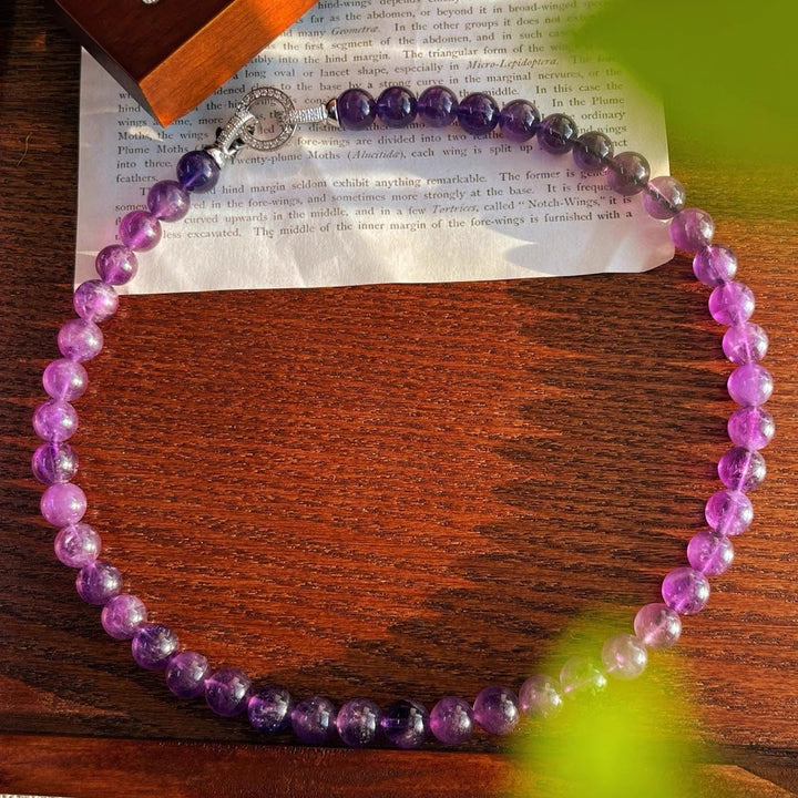 Collier de perles d'améthyste naturelle Olivenorma 6/8 mm