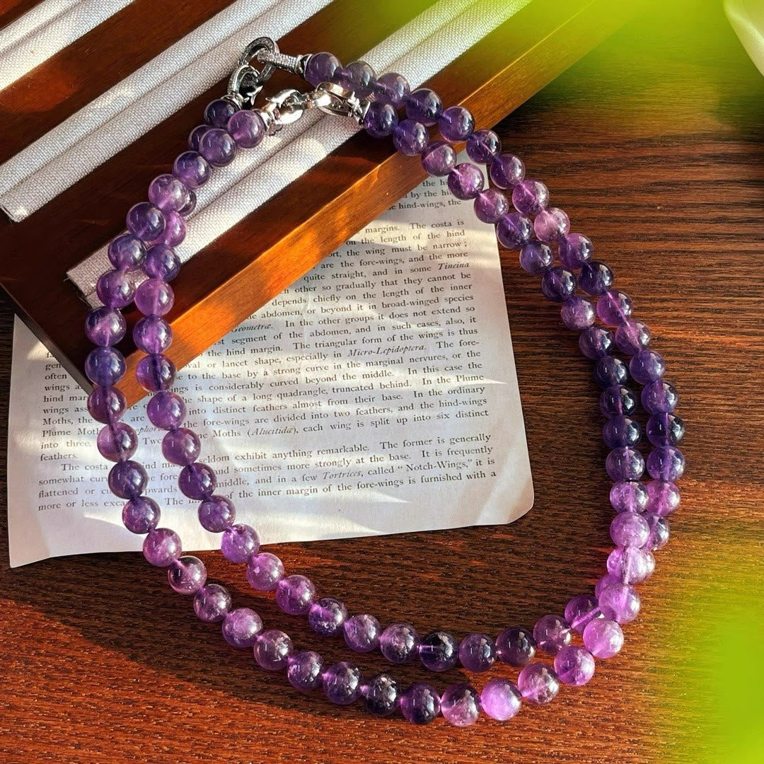 Collier de perles d'améthyste naturelle Olivenorma 6/8 mm
