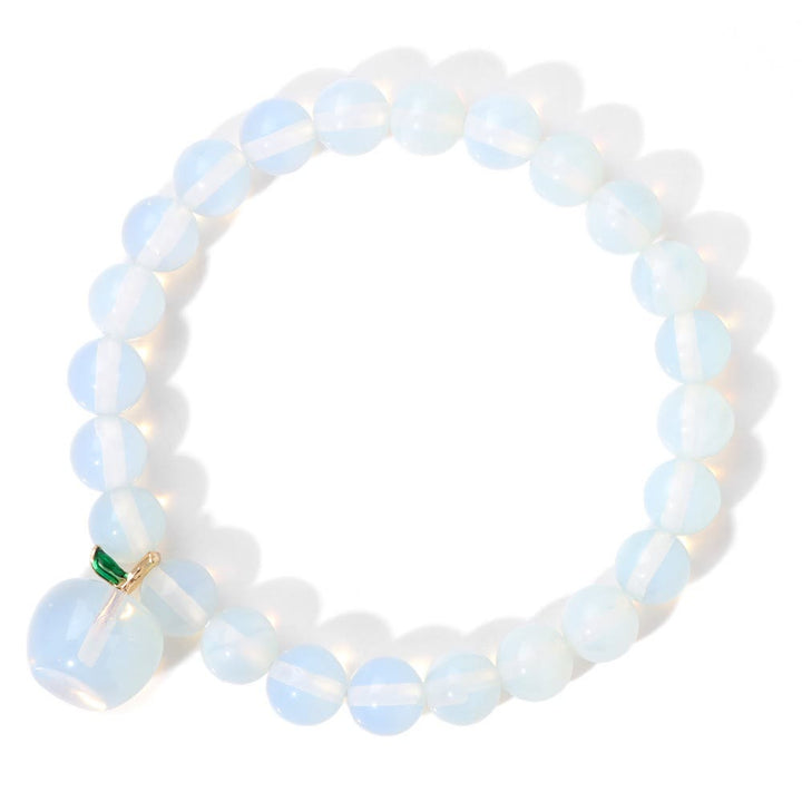 Bracelet pendentif pomme en perles de pierre naturelle Olivenorma de 8 mm