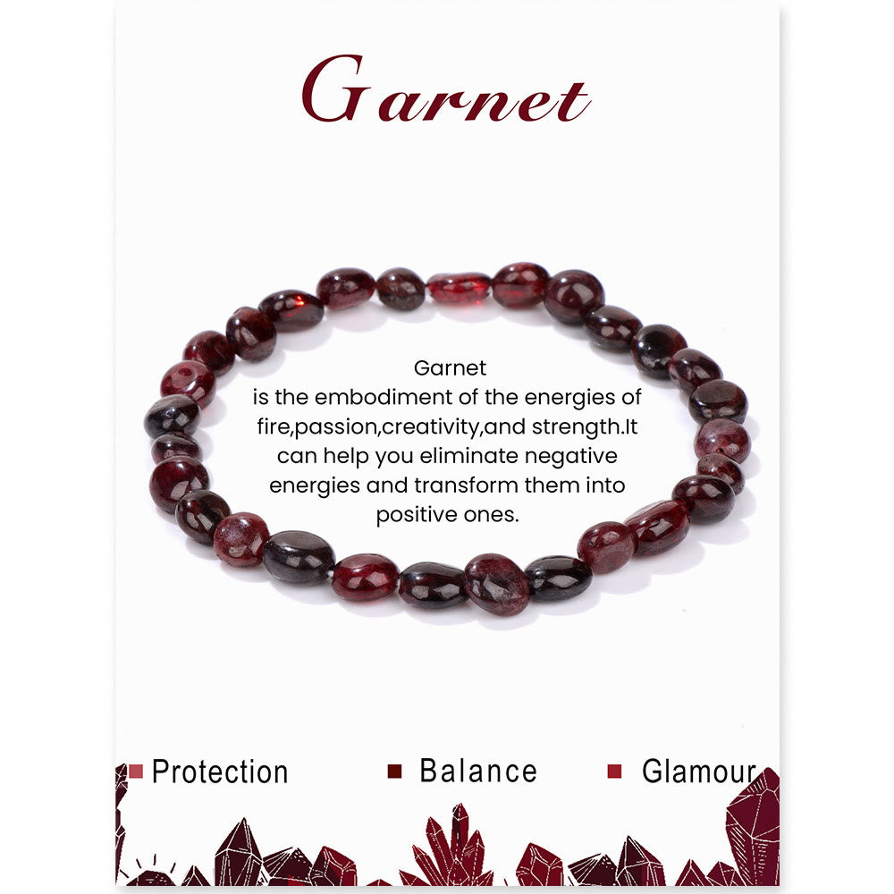 Bracelet Olivenorma en perles de cristal irrégulières naturelles de 6 à 8 mm