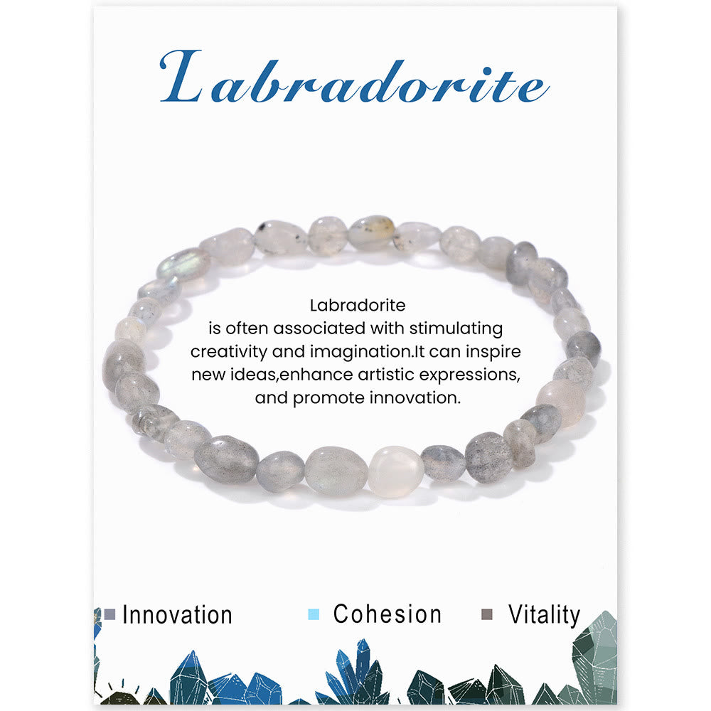 Bracelet Olivenorma en perles de cristal irrégulières naturelles de 6 à 8 mm