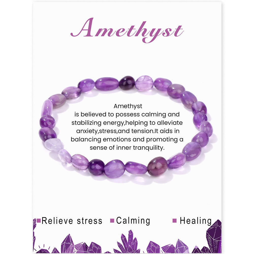 Bracelet Olivenorma en perles de cristal irrégulières naturelles de 6 à 8 mm