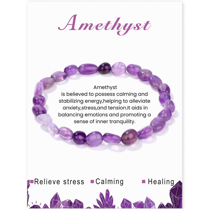 Bracelet Olivenorma en perles de cristal irrégulières naturelles de 6 à 8 mm