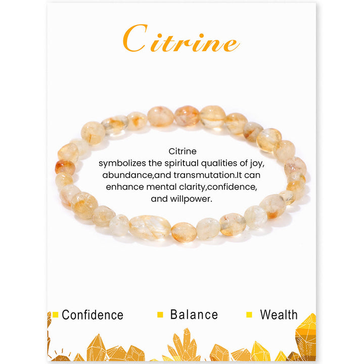 Bracelet Olivenorma en perles de cristal irrégulières naturelles de 6 à 8 mm