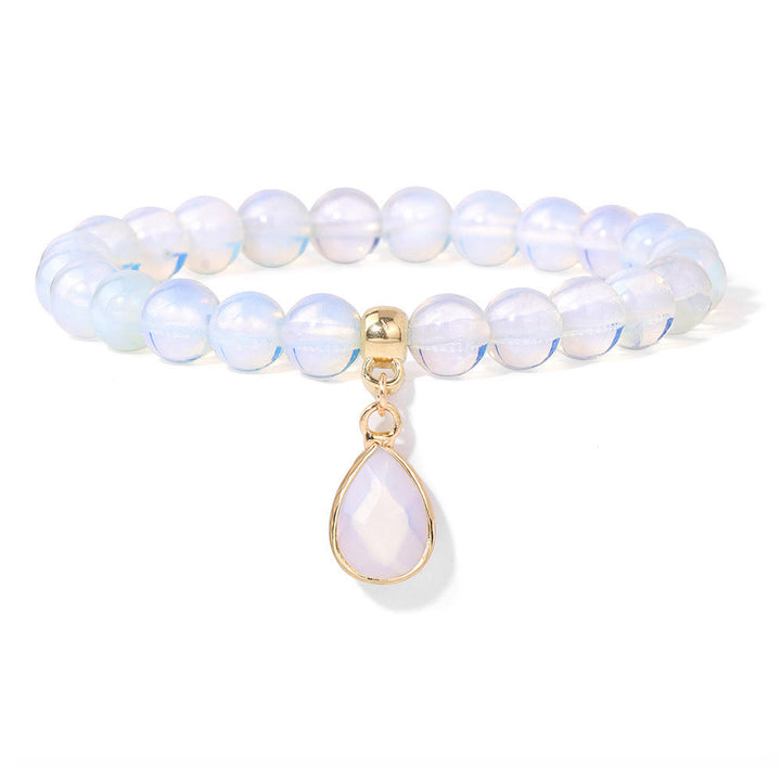 Bracelet Olivenorma en perles de cristal irrégulières naturelles de 8 mm