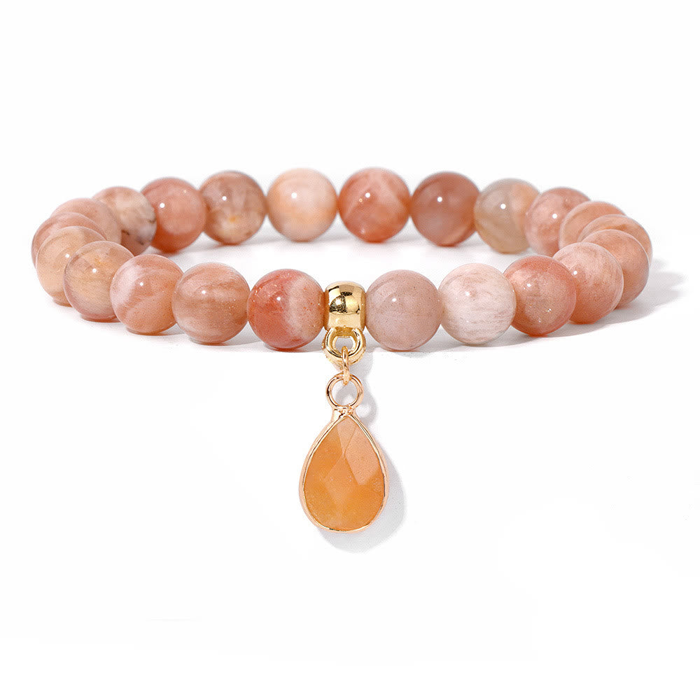 Bracelet Olivenorma en perles de cristal irrégulières naturelles de 8 mm