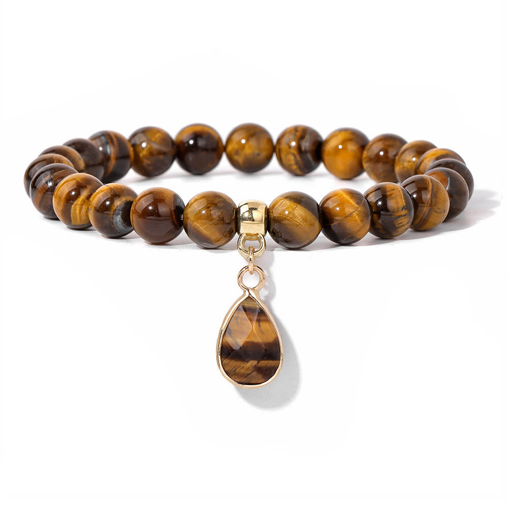 Bracelet Olivenorma en perles de cristal irrégulières naturelles de 8 mm