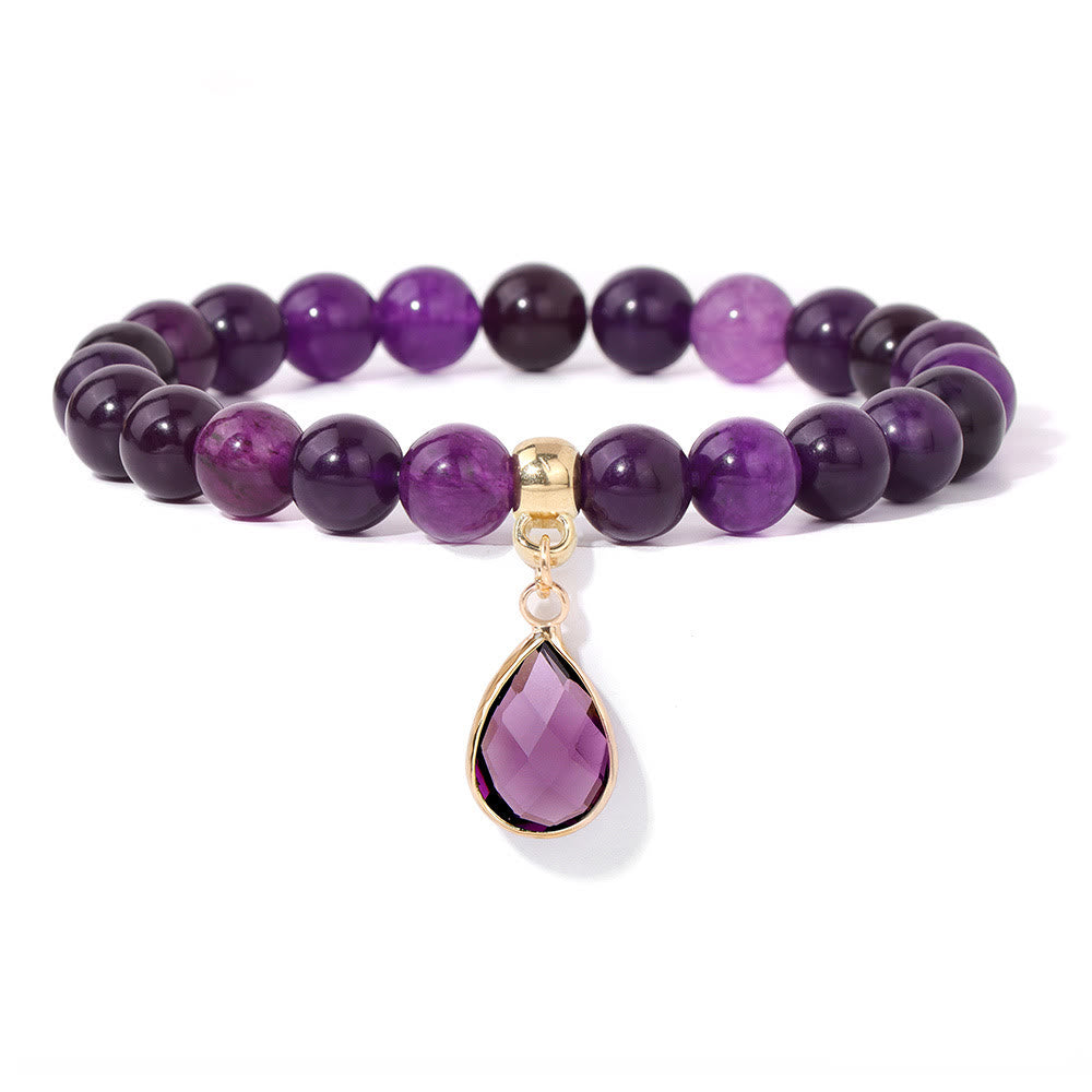 Bracelet Olivenorma en perles de cristal irrégulières naturelles de 8 mm