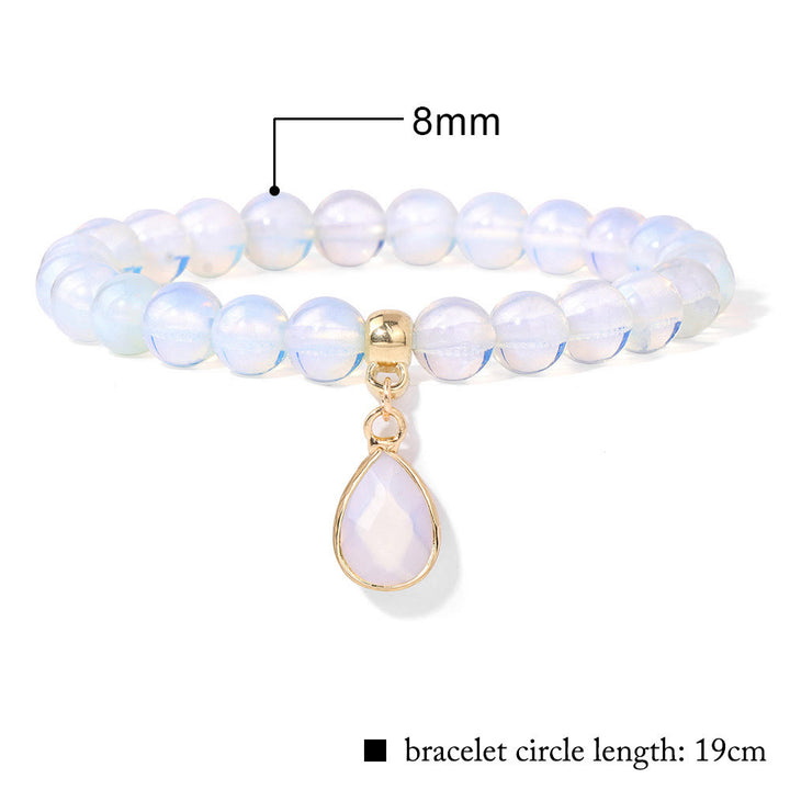 Bracelet Olivenorma en perles de cristal irrégulières naturelles de 8 mm