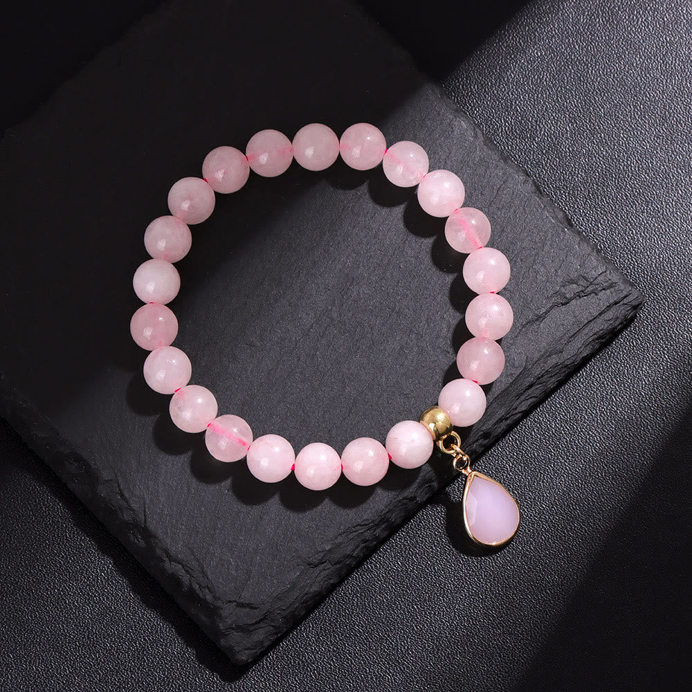 Bracelet Olivenorma en perles de cristal irrégulières naturelles de 8 mm