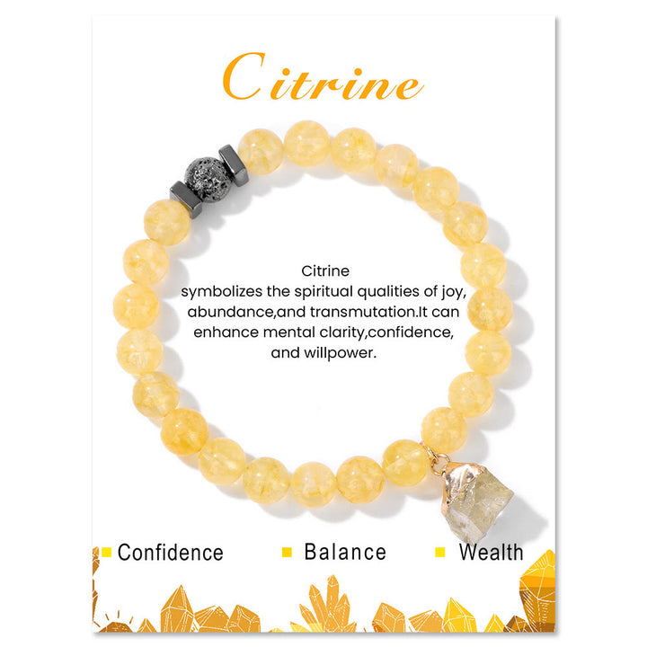 Bracelet pendentif en perles de pierre de lave naturelle Olivenorma