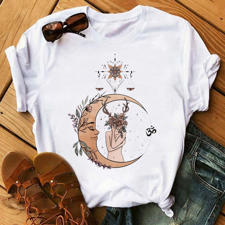 T-shirts en coton inspirants Olivenorma Tree of Life - Fée Lune et Élan - 2XL - image 2