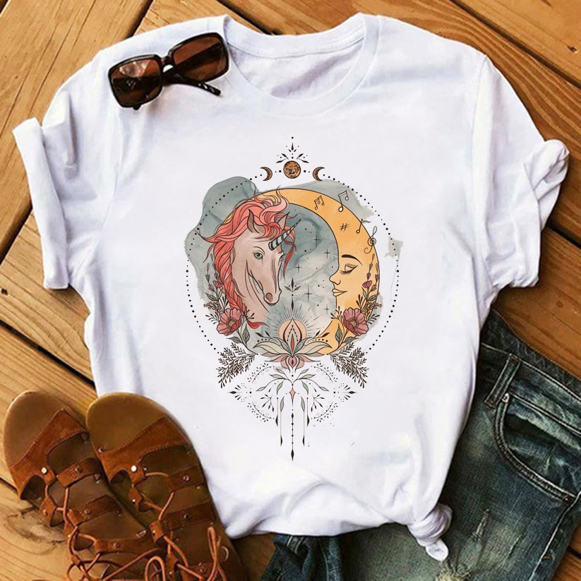 T-shirts en coton inspirants Olivenorma Tree of Life - Lune et Licorne - 2XL - image 3