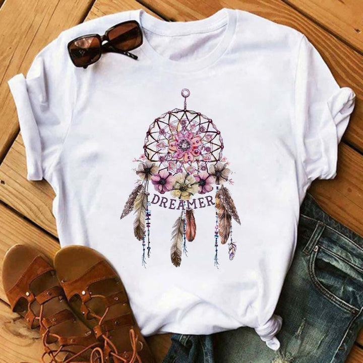T-shirt imprimé attrape-rêves en modal Olivenorma