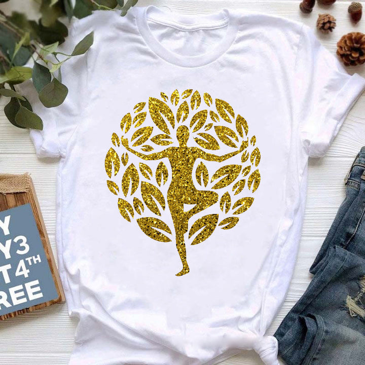 T-shirt imprimé coloré Olivenorma Bouddha Yoga Méditation